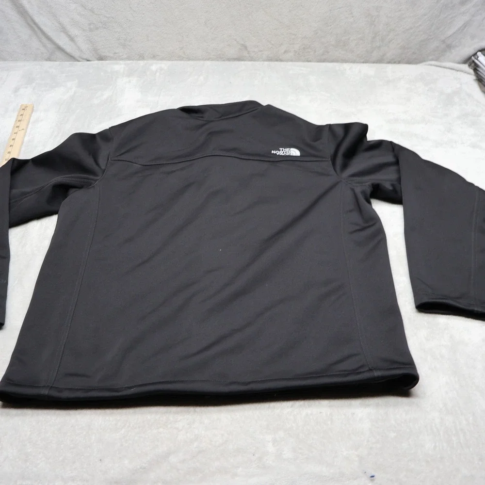 North Face Jacket Mens Large Black Ridgewall Softshell Wind Rain WindWall LOGO